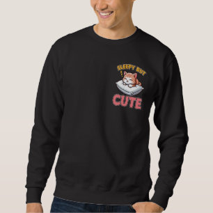 Niedliche Schläfrigkatze Adorable Napping Kitten M Sweatshirt