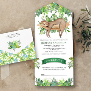 Niedliche Schlafsäulendusche All In One Einladung