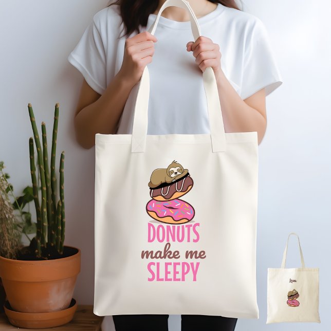 Niedliche Schlampe auf rosa Sprinkle Donuts Tragetasche (Von Creator hochgeladen)