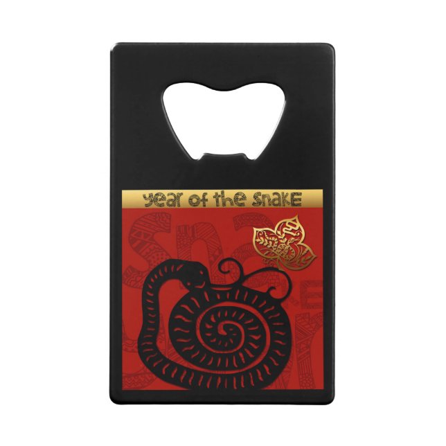 Niedliche Schlange Chinesisch Neujahr Zodiac Birth Geldbeutel Flaschenöffner (Vorderseite)