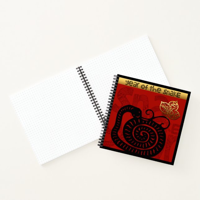 Niedliche Schlange Chinesisches Jahr Zodiac Birthd Notizbuch (Innenseite)
