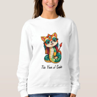 Niedliche Schlange für die China Lunar Neujahr 202 Sweatshirt
