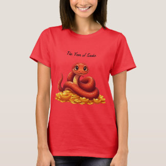 Niedliche Schlange für die China Lunar Neujahr 202 T-Shirt