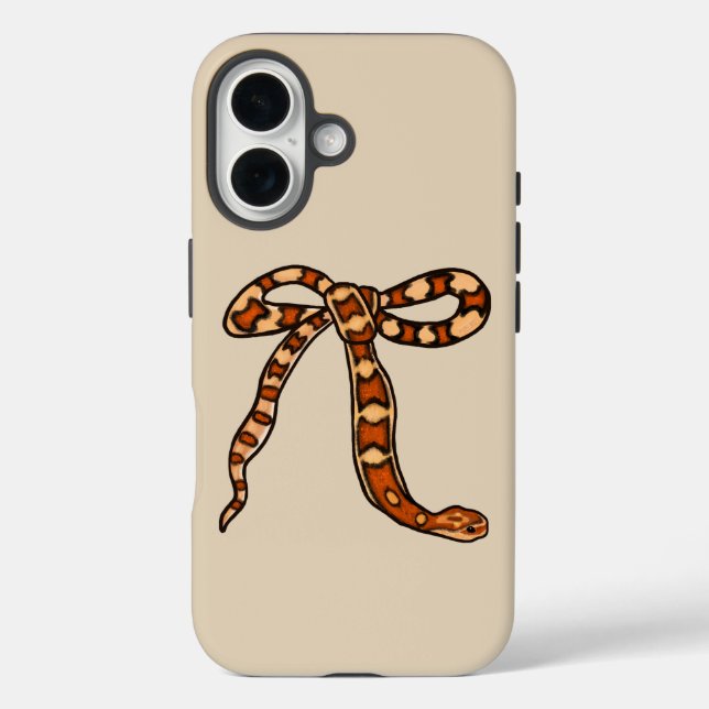Niedliche Schlange iPhone 16 Hülle (Rückseite)
