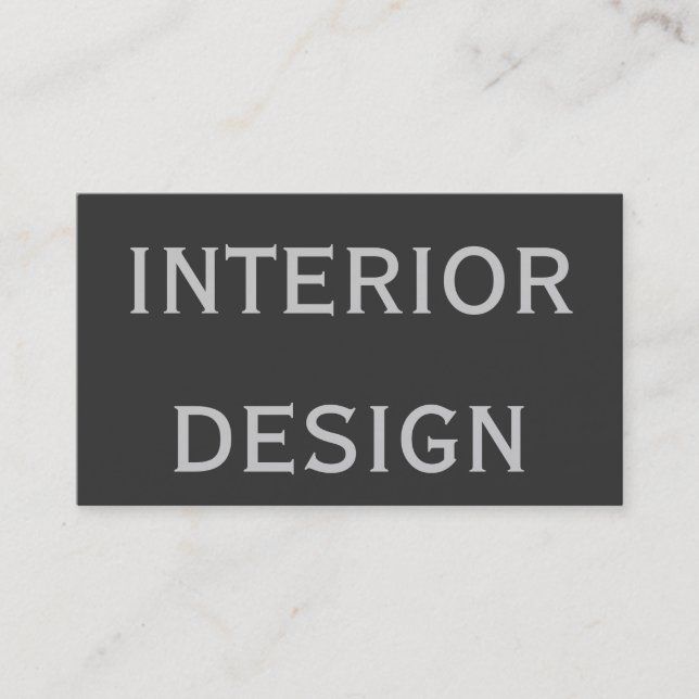 Niedliche Schlicht Grau Designer Business Card Visitenkarte (Vorderseite)