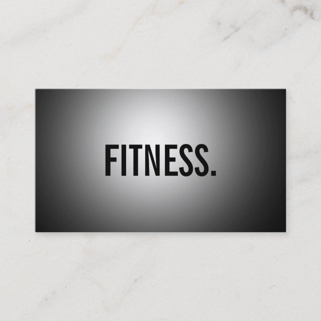Niedliche Schlicht-Grau-Fitness-Visitenkarte Visitenkarte (Vorderseite)