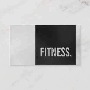 Niedliche Schlicht-Grau-Fitness-Visitenkarte Visitenkarte