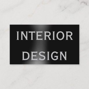 Niedliche Schlichte Black Interior Designer Visite Visitenkarte