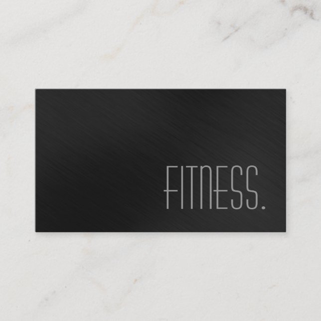 Niedliche Schlichte Grau Moderne Schriftart Fitnes Visitenkarte (Vorderseite)