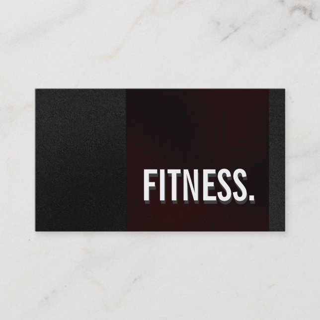 Niedliche Schlichte Red Gray Pattern Fitness Busin Visitenkarte (Vorderseite)