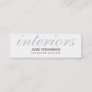 Niedliche schlichte weiße mini visitenkarte