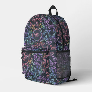 Niedliche Schmetterlinge Elegantes graues Pastel M Bedruckter Rucksack