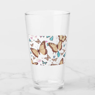 Niedliche Schmetterlinge Glas