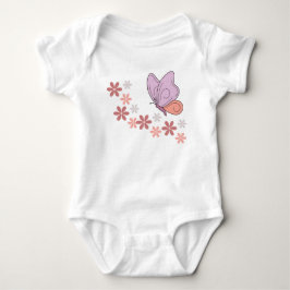 Niedliche Schmetterlingsblütenkunst Baby Strampler