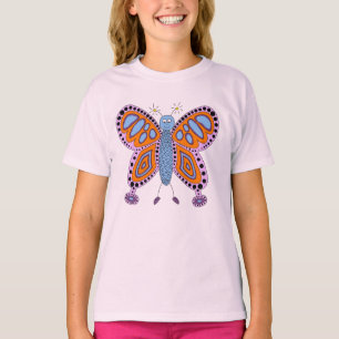 Niedliche Schmetterlingsdarstellung für Cartoon T-Shirt