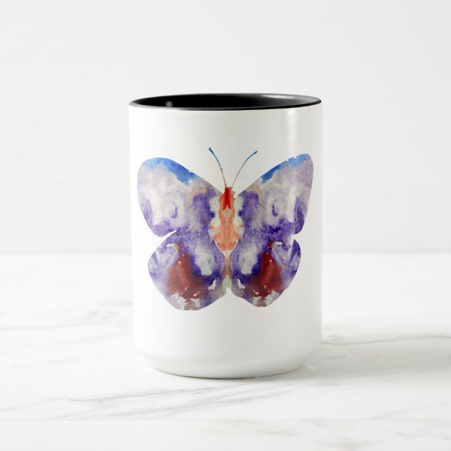 Niedliche Schmetterlingskunst Tasse (Zentrum)