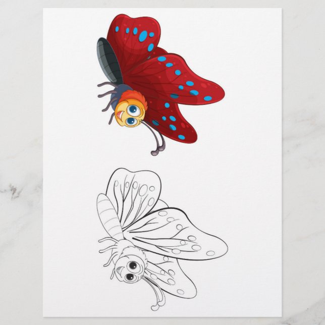 Niedliche Schmetterlingsseite Flyer (Vorne)