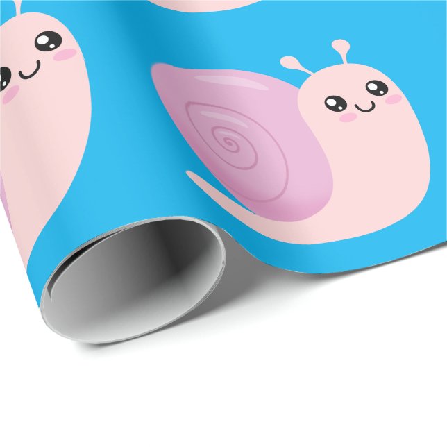 Niedliche Schnecke Geschenkpapier (Rolleneckpunkt)