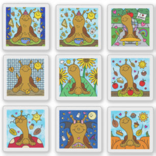 Niedliche Schnecke Herbst 2025 Tiny Art Series Aufkleber