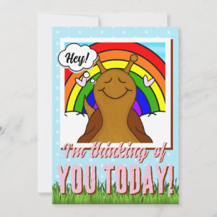 Niedliche Schnecke mit Rainbow Snail Tastic Day   Karte