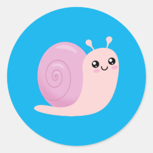 Niedliche Schnecke Runder Aufkleber