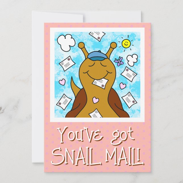 Niedliche Schnecke Sie haben Mail Gruß Got Karte (Vorderseite)