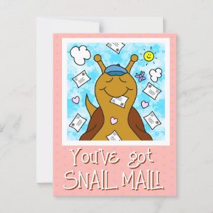 Niedliche Schnecke Sie haben Mail Postcard Got Postkarte