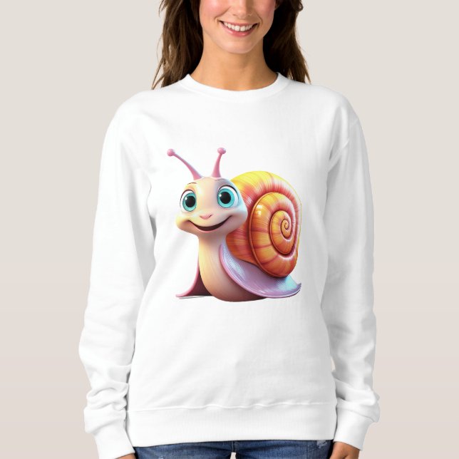 Niedliche Schnecke Sweatshirt (Vorderseite)
