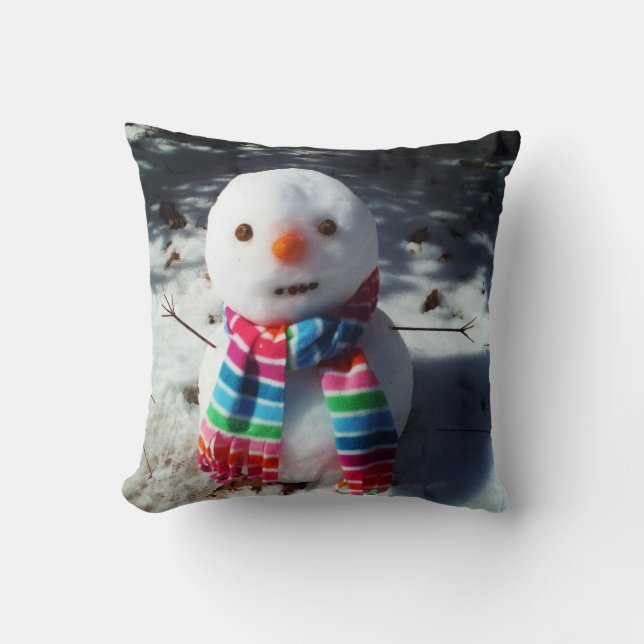 niedliche SchneeballWeihnachten Kissen (Vorderseite)