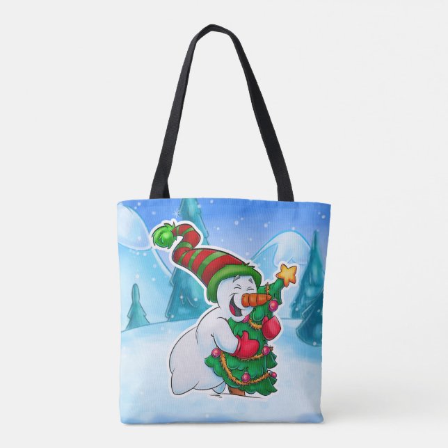 niedliche Schneedecke Tasche (Rückseite)
