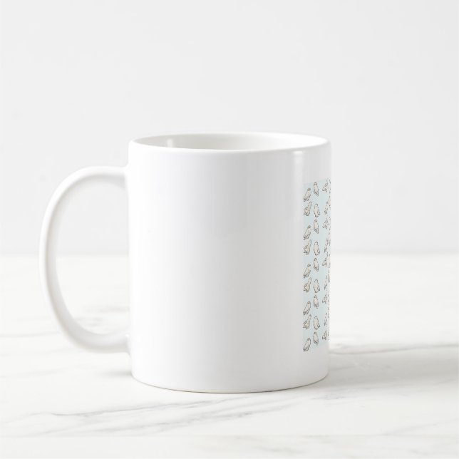 Niedliche Schneeeule � Süße Tier Kunst Kaffeetasse (Links)