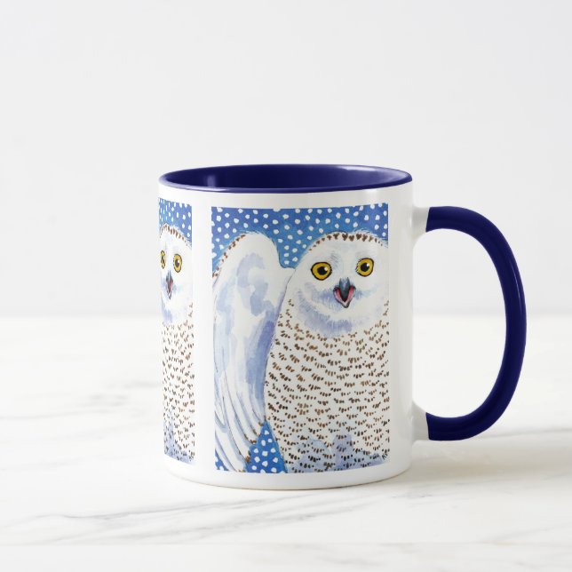 Niedliche Schneeeule Tasse (Rechts)