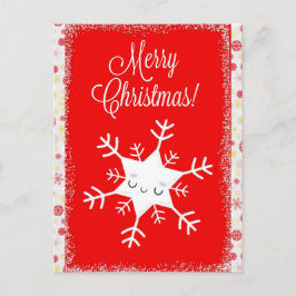 Niedliche Schneeflocke Frohe Weihnachten Postkarte