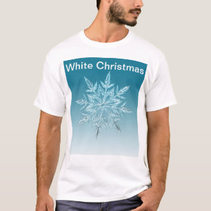 Niedliche Schneeflocke mit weißem Weihnachtstext T-Shirt