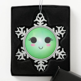 Niedliche Schneeflocke Schneeflocken Zinn-Ornament