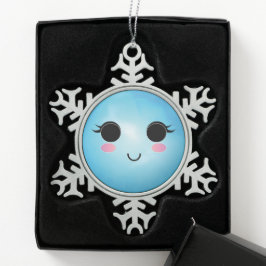 Niedliche Schneeflocke Schneeflocken Zinn-Ornament