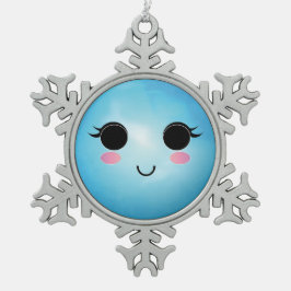 Niedliche Schneeflocke Schneeflocken Zinn-Ornament