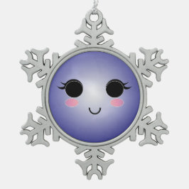 Niedliche Schneeflocke Schneeflocken Zinn-Ornament