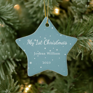 Niedliche Schneeflocken  Baby Keramik Ornament