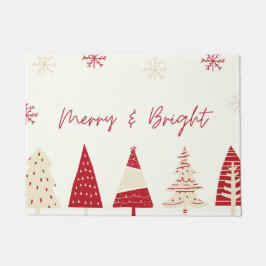 Niedliche Schneeflocken Bäume Weihnachten Merry &  Fußmatte