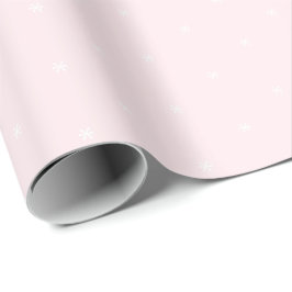 Niedliche Schneeflocken in Rosa Geschenkpapier