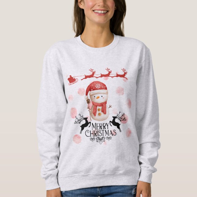 niedliche Schneeheihe Sweatshirt (Vorderseite)