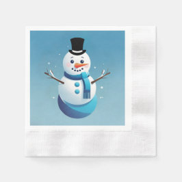 Niedliche Schneemann-Illustrationspapier Napkin Serviette
