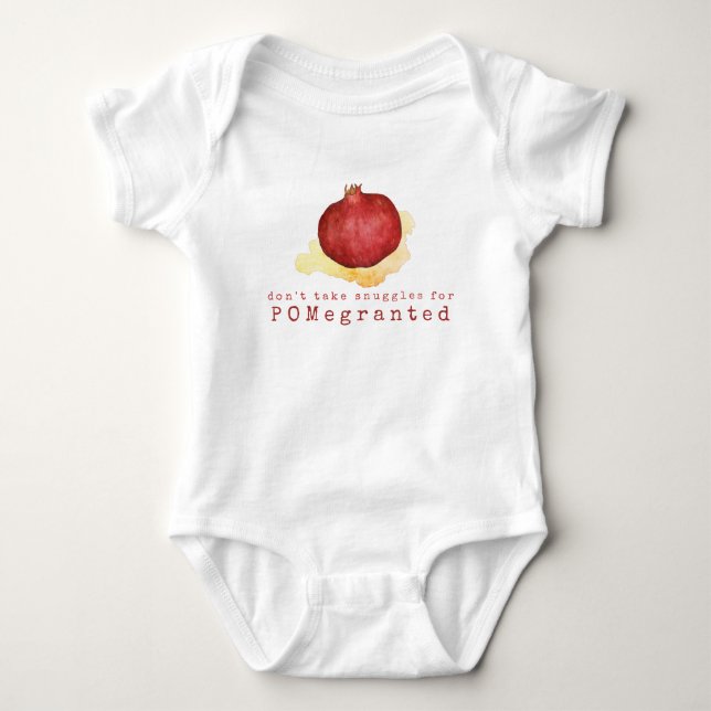 Niedliche Schnürsenkel Pomegranat Frucht Pub Baby  Baby Strampler (Vorderseite)
