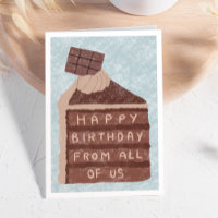 Niedliche Schokolade Cake Slice Happy Birthday