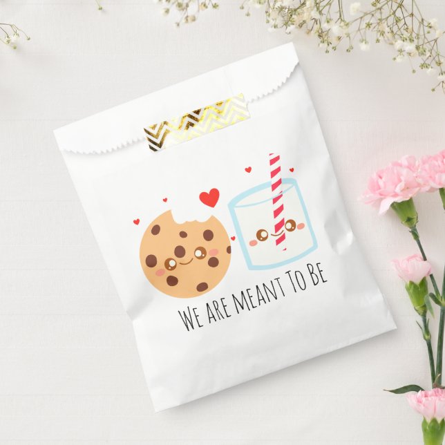 Niedliche Schokolade Chip Cookie und Milchglas Geschenktütchen (Versiegelt)