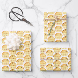 Niedliche Schokolade Chip Muffin Geschenkpapier Set