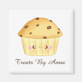 Niedliche Schokolade Chip Muffin Magnet