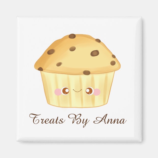 Niedliche Schokolade Chip Muffin Magnet (Vorne)