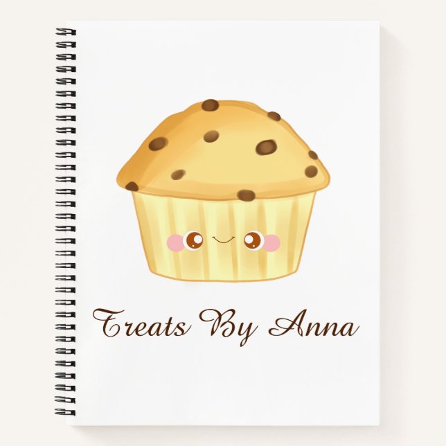 Niedliche Schokolade Chip Muffin Notizbuch (Vorderseite)